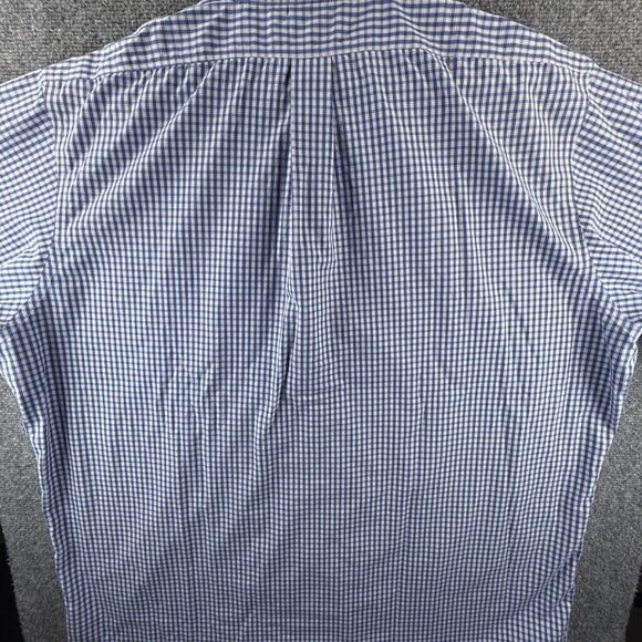 Brooks Brothers Non-Iron Cotton Check Button-Down 18.5 37 Madison Blue Shirt - Picture 13 of 13